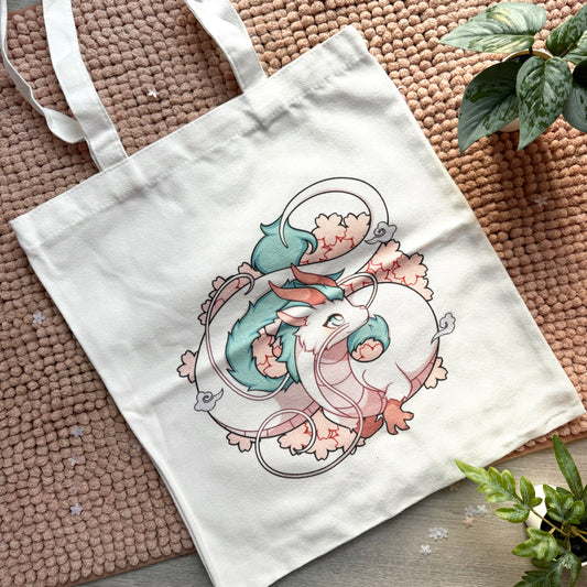 Haku Canvas Tote Bag - Spirited Away