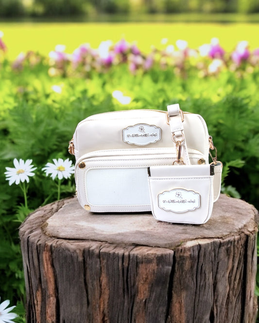 Cream Dog Walking Bag + Trick or Treat Pouch