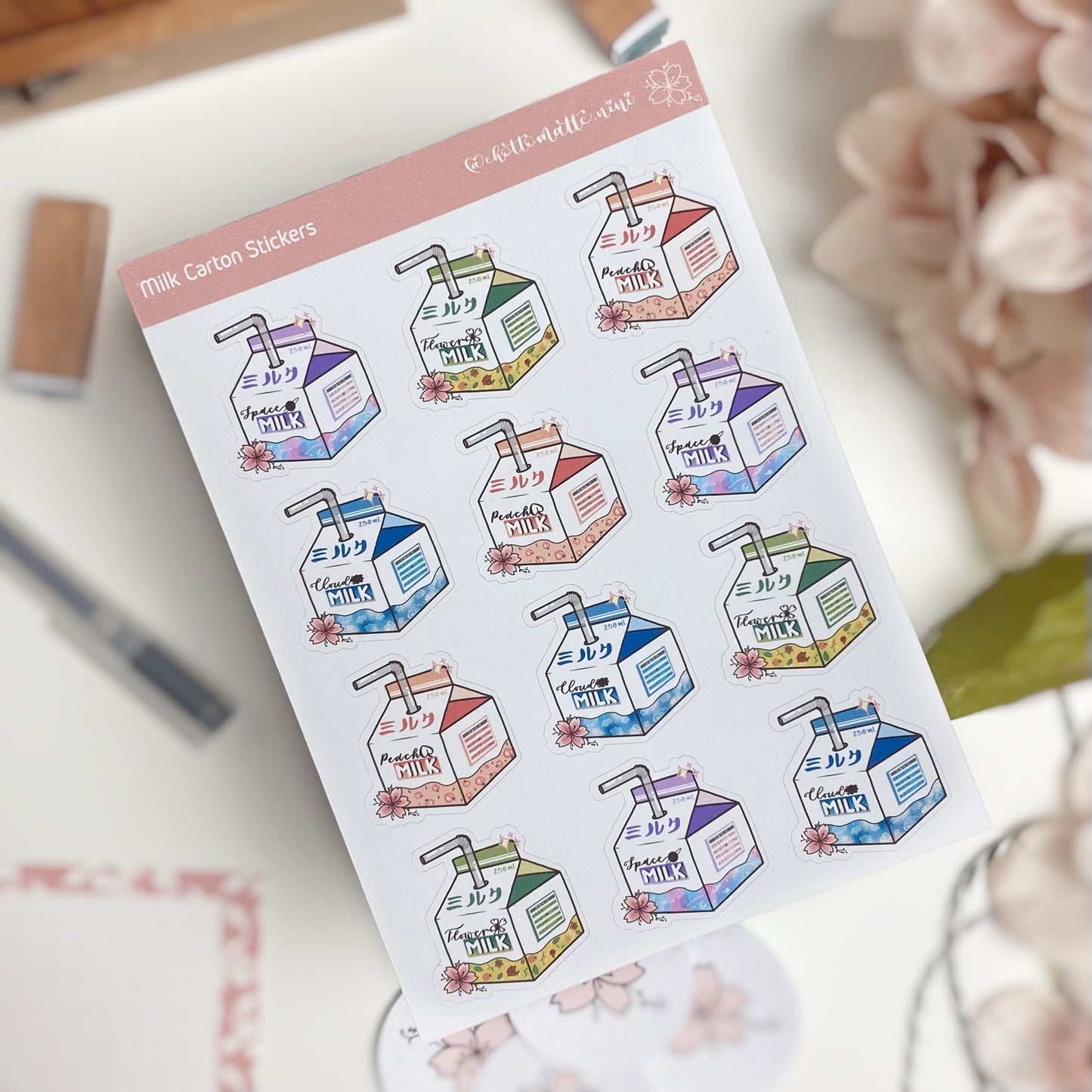 Milk Cartons Sticker Sheet