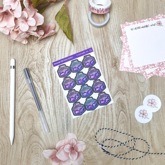 Zodiac Signs Milk Cartons Sticker Sheet