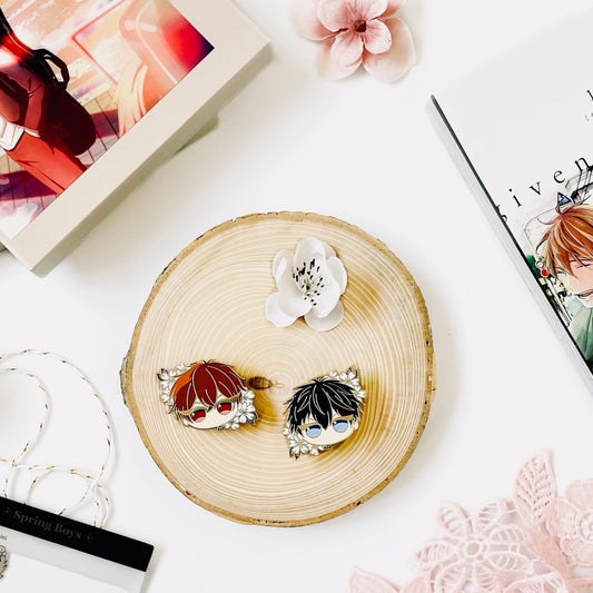 Mafuyu x Uenoyama - Spring Boys Couples Enamel Pins
