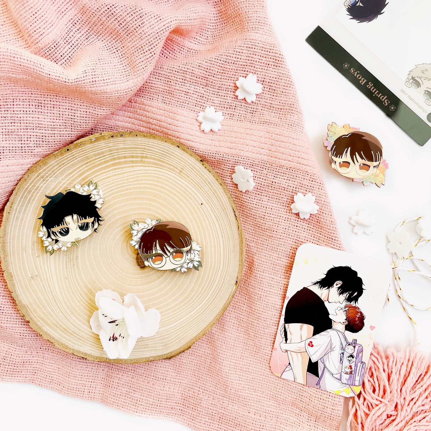 Daeshik x Yosef - Spring Boys Couples Enamel Pins