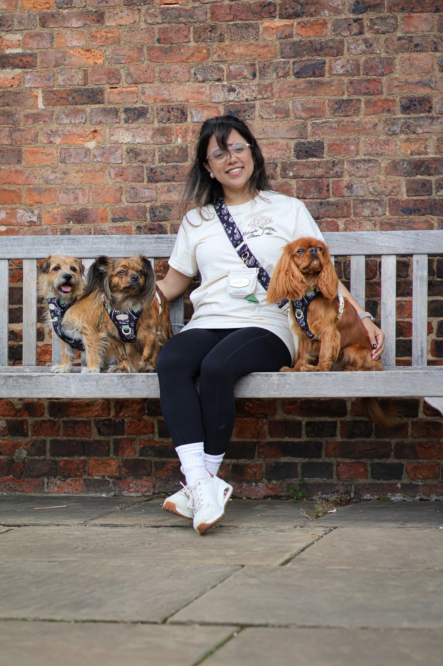 Midnight Bloom Dog Walking Bag Strap