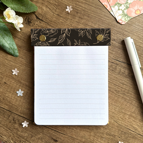 Midnight Bloom - Refillable Notepad