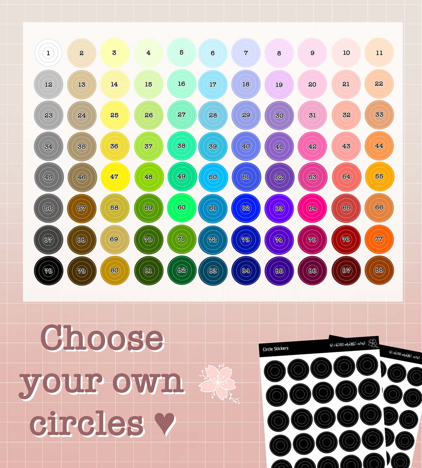 Custom Circles Sticker Sheet